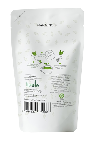Fibrelle Matcha Çayı Çilek Aromalı 250g