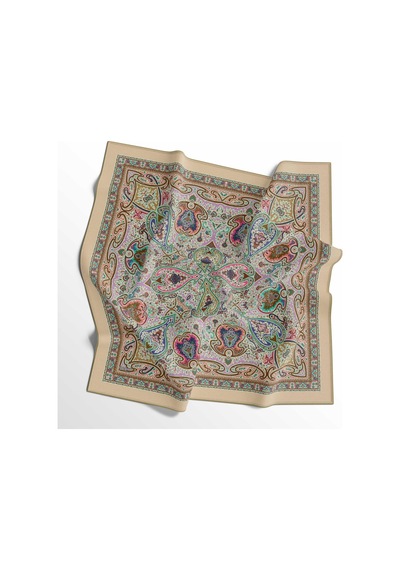 İpekal Soft Pamuk Eşarp - 05404-1926 - 90 X 90 / Yeşil - Mor 23 Yeşil - Mor 23