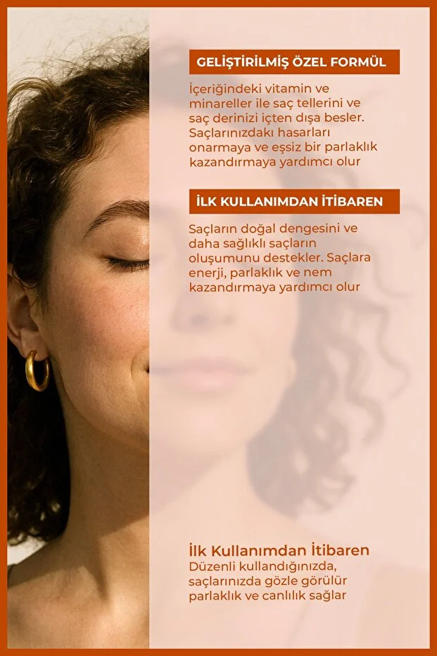 Enzym Cosmetics Multivitamin Saç Bakım Kompleksi Vitamin C Serum Hızlı Uzama Etkili 75ml
