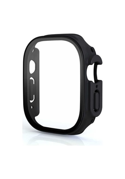 Watch Ultra 49mm Kasa Ve Ekran Koruyucu Mkst Watch Gard 19 - Siyah