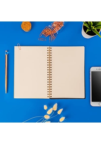 Kalem Tasarımlı Ahşap Kapaklı Defter Çok Renkli