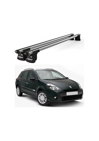 Trio-ı Renault Clio Kombi 2005-2012 Uyumlu Kilitli Ara Atkı 120cm Port Bagaj Tavan Barı