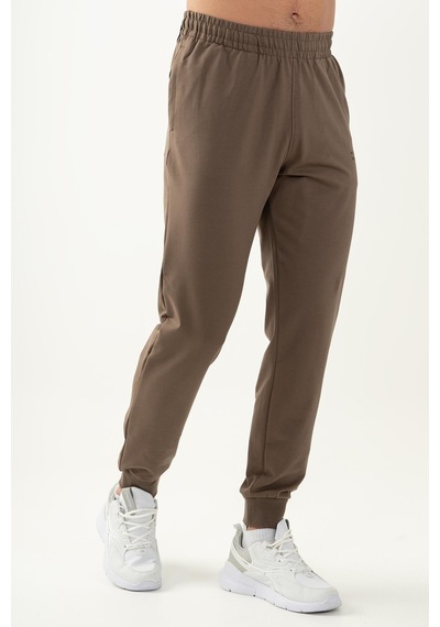 Maraton Sportswear Comfort Erkek Ribana Paça Basic Kakao Eşofman Altı 21625-kakao Kahverengi