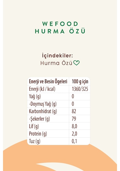 Wefood Hurma Özü 315 G (Soğuk Sıkım)