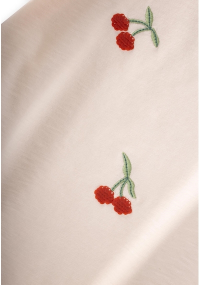 Cigit Müslin Şalvarlı T-shirt Takım 2-8 Yaş Ekru