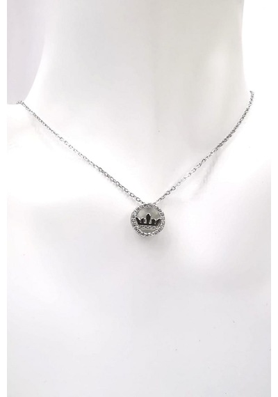 Omar Silver Kraliçe Tacı Kolye Zirkon Taşlı 3,44Gr