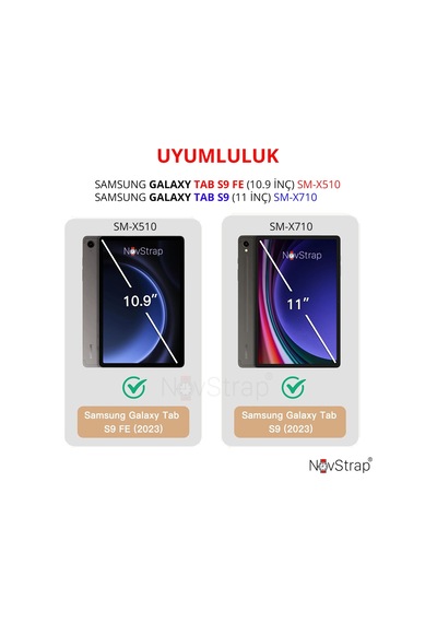 Novstrap Samsung Galaxy Tab S9 Fe Sm-x510 İle Uyumlu Mıknatıslı Tak Çıkar Paper Like Ekran Koruyucu