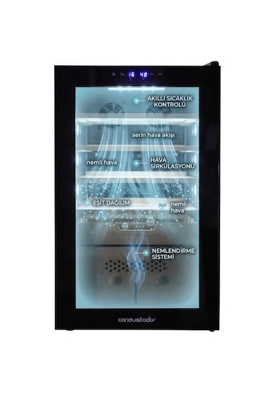 Conquistador Elektronik Nemlendirme & Soğutmalı Puro Dolabı Cnq-041