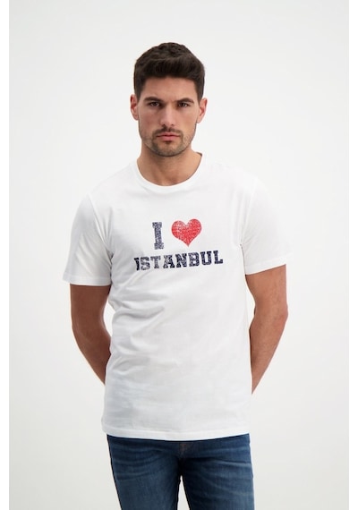 Rich Erkek Bisiklet Yaka Baskılı T-Shirt %100 Pamuk Tişört (481343959)