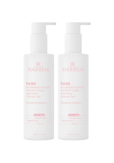 Rose Series Tüm Ciltler Gül Mayası Glycolic Acid Hassas Yüz Yıkama Jeli 200 Ml 2 Paketi