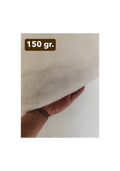Vatka Elyaf 150gr./m² En:100cm/boy:200cm - Sarma Elyaf - Yorgan Elyafı - Mont Elyafı Beyaz 150gr./m²