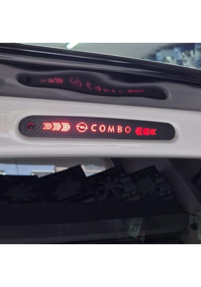 Opel Combo Karbon Arka Fren Stop Lambası Sticker 2019-2025