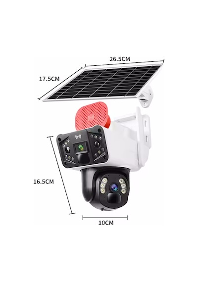 O-kam Solar3915 4g Güneş Enerjili Dual Lens 360 Görüş 128gb -siy
