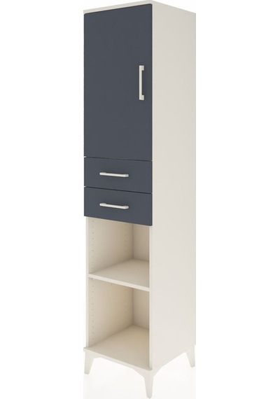Hyperion Dolap 4 Raflı 2 Çekmeceli 44x44x195 Aytaşı-antrasit Aytası