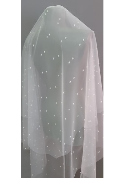 Suzanna Moda Özel Tasarım Oval Sivri Uç İncili Taraklı Kırık Beyaz Gelin Duvağı 1.25 M & 85 Cm Çift Kat Suzanna Moda Özel Tasarım Oval Sivri Uç İncili Taraklı Kırık Beyaz Gelin Duvağı 1.25 M & 85 Cm Çift Kat