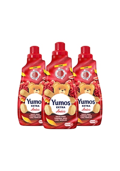 Yumoş Extra Konsantre Canlı Renkler Çamaşır Yumuşatıcısı Amber 3 x 1440 ML