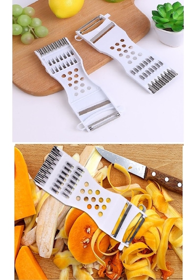 Patates Dilimleyici + Rende Soyacak 5 Fonksiyonlu Sebze Meyve Soyucu Doğrayıcı - 2li Set Grc6pe Çeli Diğer