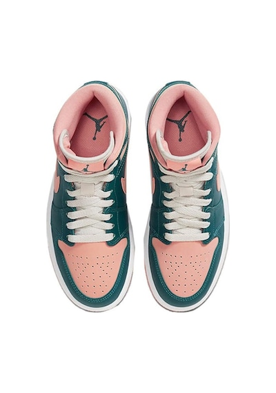 Nike Air Jordan 1 Mid Dark Teal Green Bq6472-308 Kadın Spor Ayakkabı-35.5