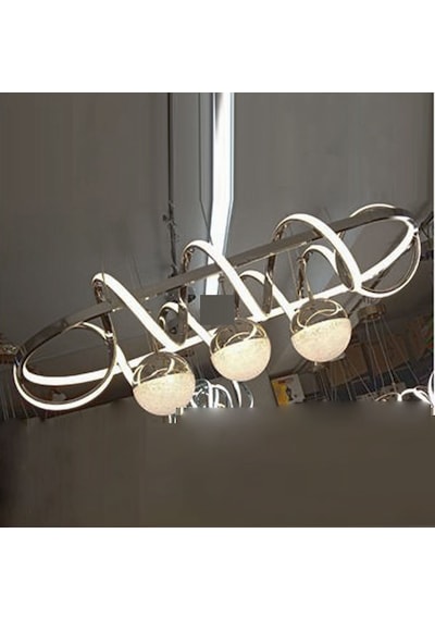 Has Light Yemek Masası Model Led Avize 3 Renkli Krom Rengi Gövde