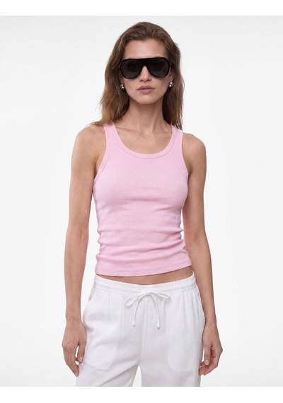 Koton Pamuklu Kaşkorse Slim Fit U Yaka Fitilli Atlet Pembe 6sak10387ek Gül