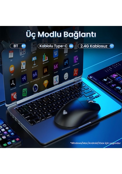 Aula Sc900 Pro Paw3395 Sensör 26000 Dpı 8000hz Kablolu Ve Kablosuz Gaming Oyuncu Mouse Siyah Evrensel Aula Sc900 Pro Paw3395 Sensör 26000 Dpı 8000hz Kablolu Ve Kablosuz Gaming Oyuncu Mouse Siyah Evrensel