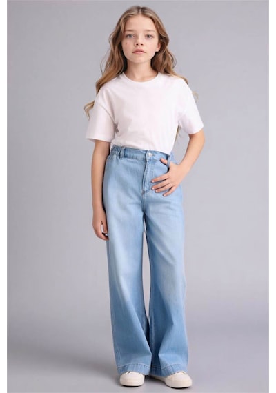 Defacto Relax Fıt Jean Pantolon Kız Çocuk G0304a826smnm63 Mavi-nm63