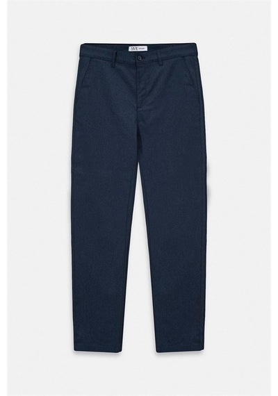Süvari Lacivert Slim Düz Armürlü Normal Bel Casual Pantolon Spn2020500019-m09