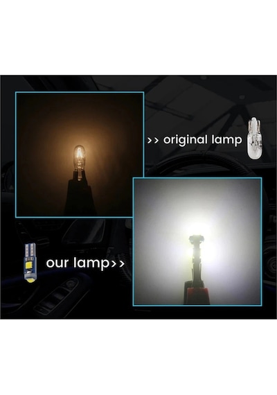 12v T5 Led Ampul Oto Kilometre Gösterge Kadran Ambians Aydınlatma