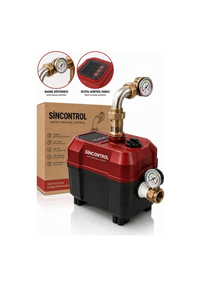 Böhrer Ba0115378 Dijital Otomatik Su Basınç Kontrol Cihazı 10 Bar Manometreli Akıllı Pompa Kontrol Paneli