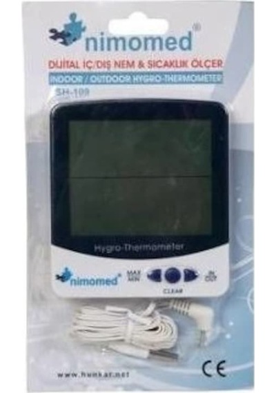 Isı Nem Ölçer Nimomed Sh-109 İç ve Dış Sıcaklık