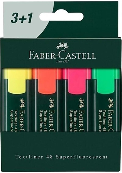 Faber-castell Textliner Fosforlu Kalem 3+1 Çok Renkli