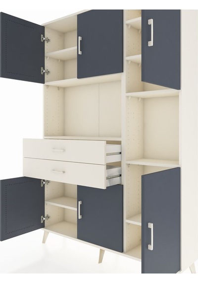 Arges Dolap 9 Raflı 2 Çekmeceli 6 Kapaklı 132x30x195 Aytaşı-antrasit/aytaşı Antrasıt/aytası Arges Dolap 9 Raflı 2 Çekmeceli 6 Kapaklı 132x30x195 Aytaşı-antrasit/aytaşı Antrasıt/aytası