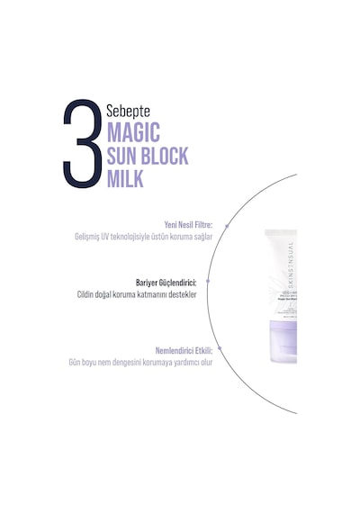 Magic Sun Block Milk Spf 50+ Yeni Nesil Filtreli Yüz Güneş Kremi 50 Ml Uva + Uvb Geniş Spektrum