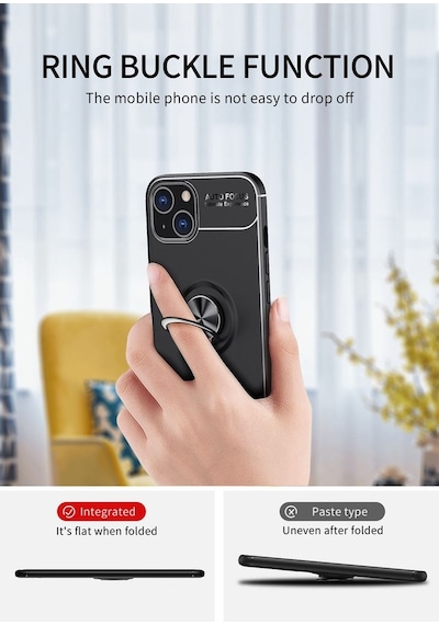 Apple Uyumlu  iPhone 13 Mini Kilif Yüzüklü Soft Premium Silikon Kapak 406170812