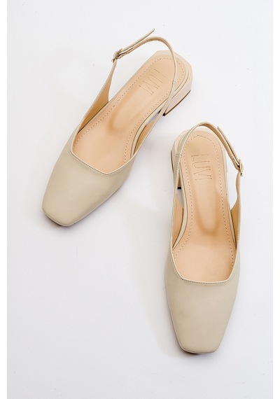 Luvishoes Luvi Shoes State Bej Cilt Kadın Topuklu Ayakkabı Bej