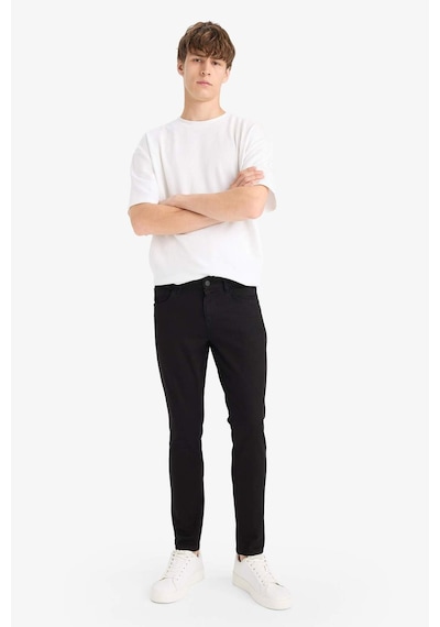 Defacto Carlo Skinny Fit Ekstra Dar Kalıp Normal Bel Ekstra Dar Paça Jean Pantolon R8763az25aunm40 Siyah