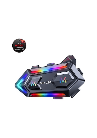 Mioji Mio 110 RGb 1000Mah Ipx6 Motosiklet Kask İçin Bluetooth Intercom Kulaklık