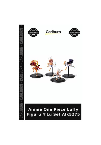 Özel Üretim Masaüstü Dekor Hediye Anime One Piece Luffy Figürü 4'lü Set Alk5275
