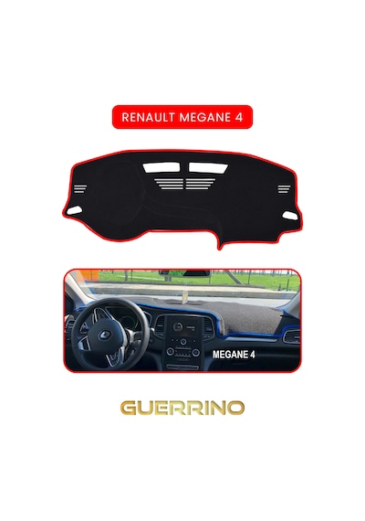 Renault Megane 4 Torpido Koruma Halısı Kırmızı Kenar