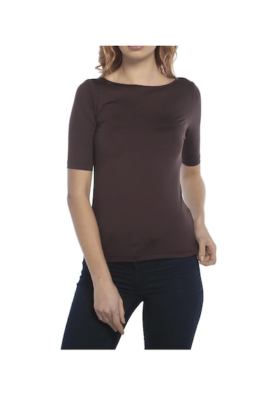 Bulalgiy Kadın Kahverengi Basic Tişört - Bga156144 Kahverengi