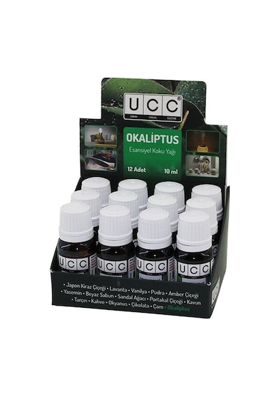Ucc Esansiyel Koku Yağı 10ml Okaliptus Buhardanlık Çamaşır Makine Ütü Vb. Kullanım - 12'li Paket Diğer