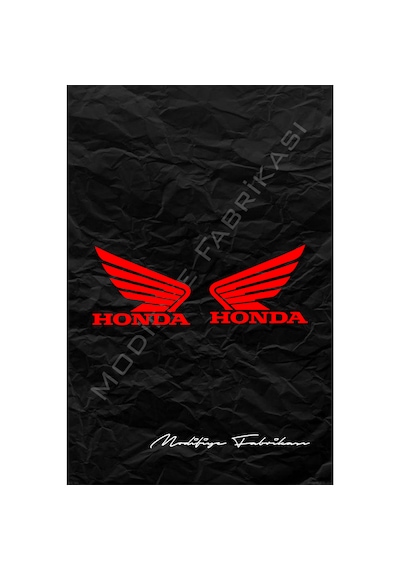 Honda Kanat Sticker Folyo - Kırmızı - 15 X 12 Cm 2'li Set