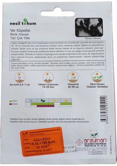 Nesil Tohum Yer Küpelisi Çiçek Tohumu 50 Adet