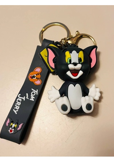 Tom Ve Jerry Sevimli Kedi Tom Silikon Anahtarlık Çanta & Araba Süsü