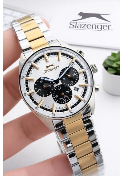 Slazenger 2 Yıl Garantili İç Fonksiyonları Aktif 10 Atm Suya Dayanıklı Erkek Kol Saati Fg.sl2602.230 Gümüş