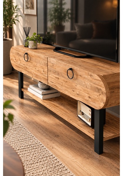 Sulorahome Kahverengi Tv Ünitesi 110 Cm Atlantik Çam