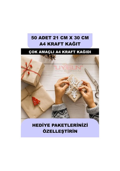 50 Adet A4 Kraft Kağıt 21x30 100 Gr. Yazıcı Uyumlu, Vintage Resim Kağıdı, Çocuk Etkinlik Kağıdı