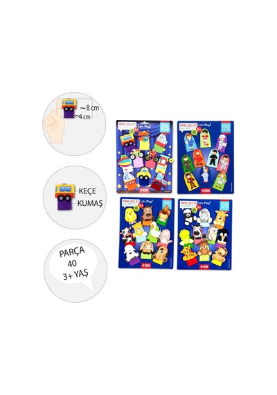 4 Set - 40 Parça Tox Meslekler Taşıtlar Evcil ve Vahşi Hayvanl