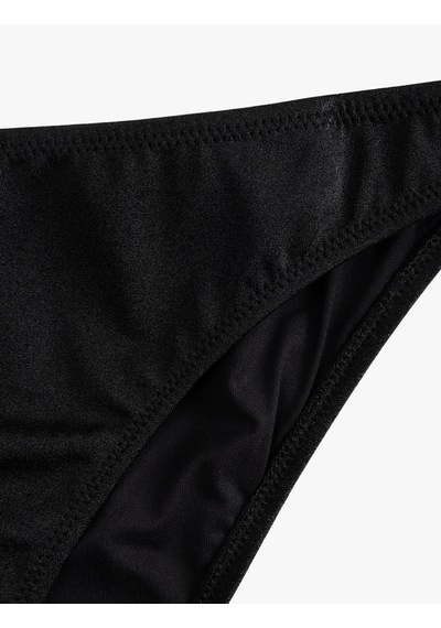 Koton Astarlı Parlak Yüksek Bel Bikini Altı Siyah 5sak00146mm Siyah