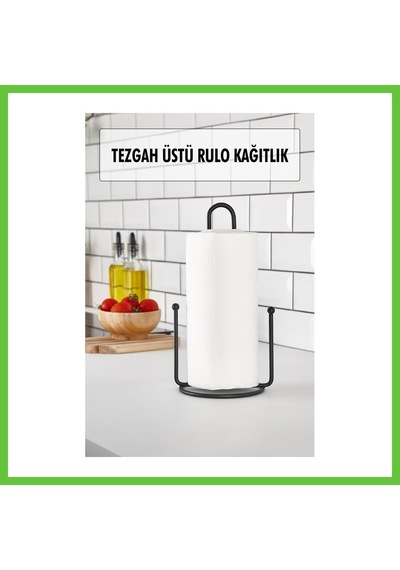 Bezos Metal Kağıt Havluluk & Dik Havlu Peçetelik Siyah 28 Cm Dmc